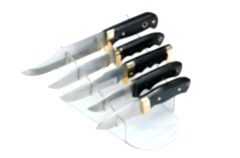 5'li Şeffaf Pleksiglas Büyük Boy Bıçak ve Çakı Standı