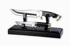 2'li Ahşap Bıçak ve Çakı Standı