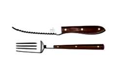 Bora 729 G Gül Saplı Çatal ve Bıçak Set