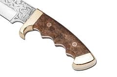 Bora 509 C Black Bear Ceviz Saplı Gravürlü Bıçak