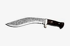 Bora 512 BC Kukri Ceviz Saplı Gravürlü Bıçak