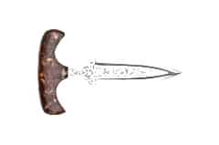 Bora Push Dagger Stabilize Saplı Gravürlü Bıçak