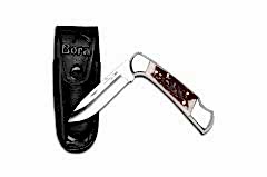 Bora 201 BPA Orta Boy Yuvarlak Uçlu Kilitli Geyik Boynuzu Saplı Çakı