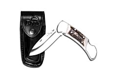 Bora 205 BPA Büyük Boy Yuvarlak Uçlu Geyik Boynuzu Saplı Çakı