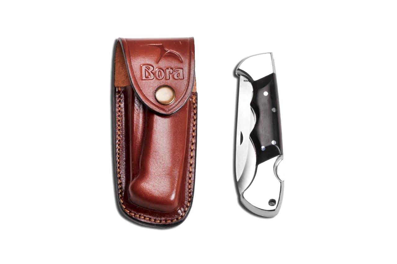 Bora 210 AP Ergonomik Yuvarlak Uçlu Abanoz Saplı Çakı